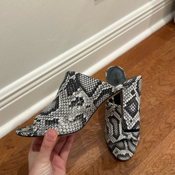 Vince | Snakeskin Vero Cuoio Leather Mules - Picture 3 of 7